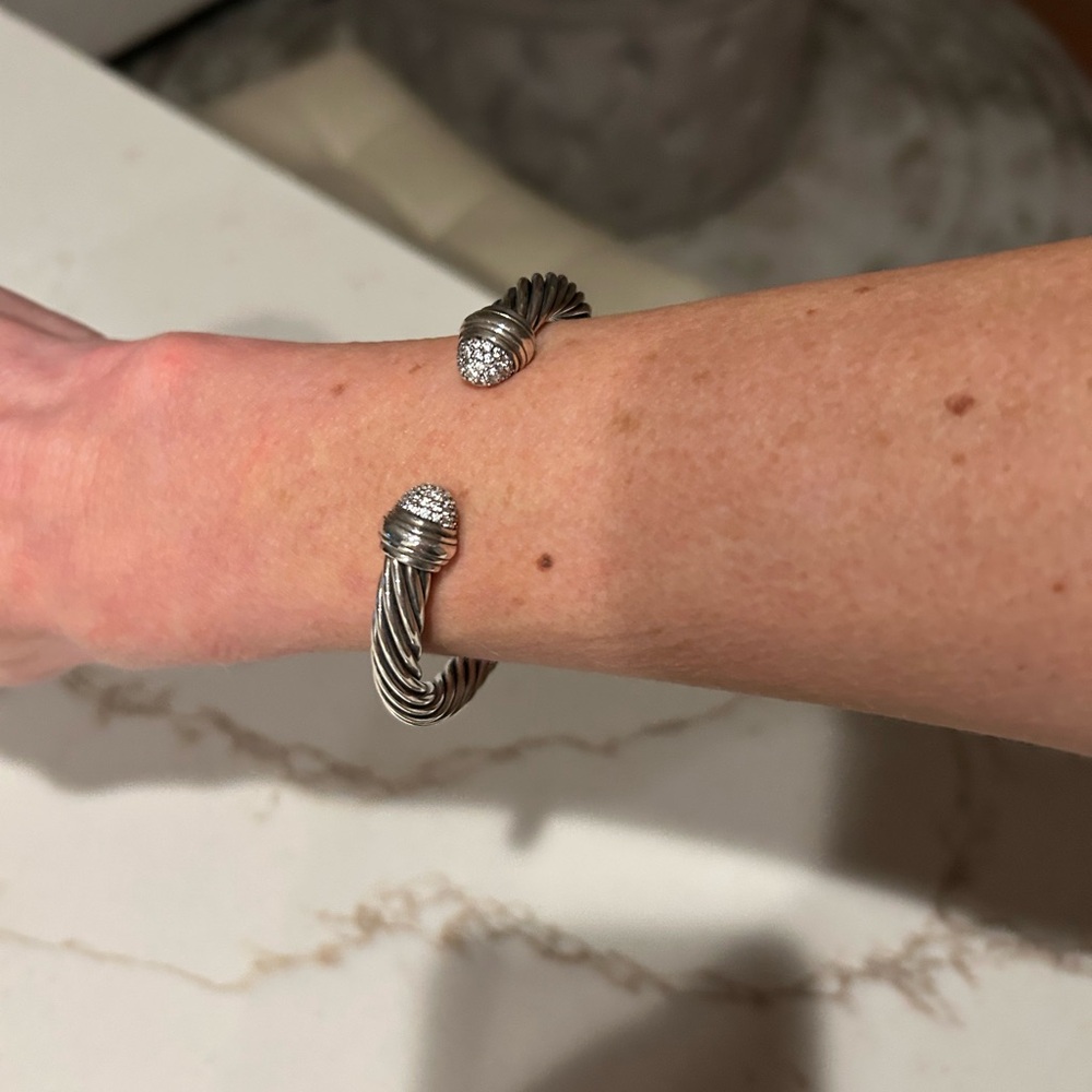 David Yurman 7mm diamond cable bracelet - Picture 10 of 10